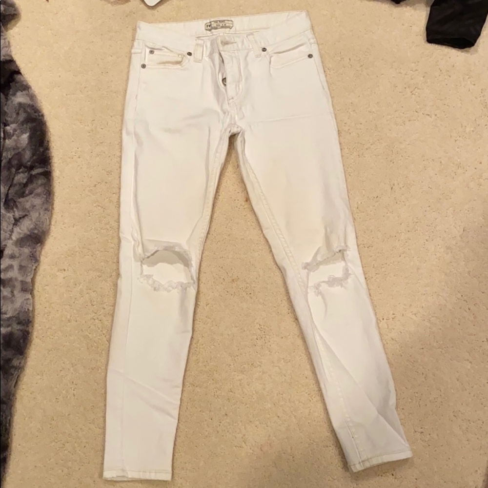 COPY - Distressed White Free People Jeans